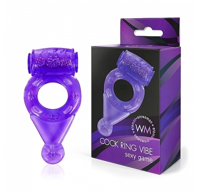 Эрекционное кольцо с вибрацией фиолетовое Cock ring vibe